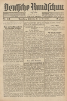 Deutsche Rundschau in Polen : früher Ostdeutsche Rundschau, Bromberger Tageblatt. Jg.52, Nr. 113 (17 Mai 1928) + dod.