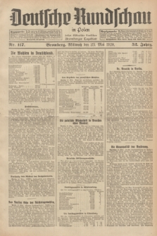 Deutsche Rundschau in Polen : früher Ostdeutsche Rundschau, Bromberger Tageblatt. Jg.52, Nr. 117 (23 Mai 1928) + dod.