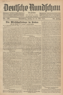 Deutsche Rundschau in Polen : früher Ostdeutsche Rundschau, Bromberger Tageblatt. Jg.52, Nr. 119 (25 Mai 1928) + dod.