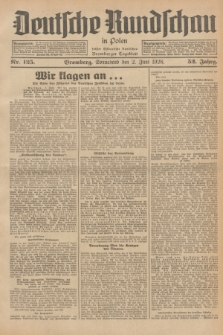 Deutsche Rundschau in Polen : früher Ostdeutsche Rundschau, Bromberger Tageblatt. Jg.52, Nr. 125 (2 Juni 1928) + dod.
