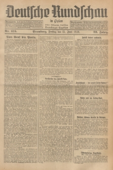 Deutsche Rundschau in Polen : früher Ostdeutsche Rundschau, Bromberger Tageblatt. Jg.52, Nr. 135 (15 Juni 1928) + dod.
