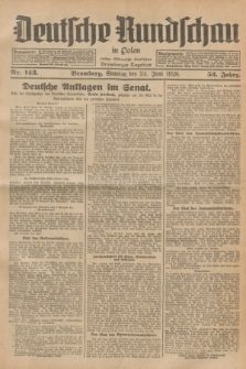 Deutsche Rundschau in Polen : früher Ostdeutsche Rundschau, Bromberger Tageblatt. Jg.52, Nr. 143 (24 Juni 1928) + dod.