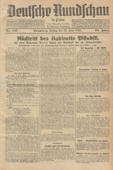 Deutsche Rundschau in Polen : früher Ostdeutsche Rundschau, Bromberger Tageblatt. Jg.52, Nr. 147 (29 Juni 1928) + dod.