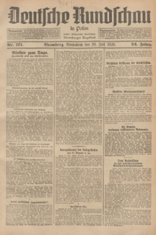 Deutsche Rundschau in Polen : früher Ostdeutsche Rundschau, Bromberger Tageblatt. Jg.52, Nr. 171 (28 Juli 1928) + dod.