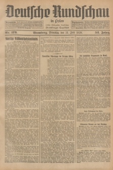 Deutsche Rundschau in Polen : früher Ostdeutsche Rundschau, Bromberger Tageblatt. Jg.52, Nr. 173 (31 Juli 1928) + dod.