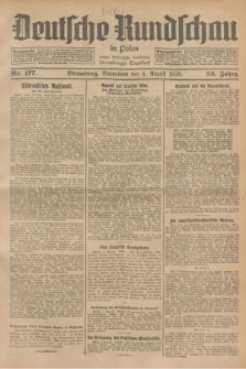 Deutsche Rundschau in Polen : früher Ostdeutsche Rundschau, Bromberger Tageblatt. Jg.52, Nr. 177 (4 August 1928) + dod.