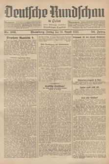 Deutsche Rundschau in Polen : früher Ostdeutsche Rundschau, Bromberger Tageblatt. Jg.52, Nr. 182 (10 August 1928) + dod.