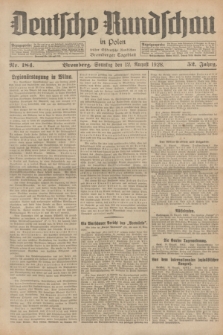 Deutsche Rundschau in Polen : früher Ostdeutsche Rundschau, Bromberger Tageblatt. Jg.52, Nr. 184 (12 August 1928) + dod.