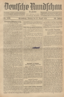 Deutsche Rundschau in Polen : früher Ostdeutsche Rundschau, Bromberger Tageblatt. Jg.52, Nr. 189 (19 August 1928) + dod.