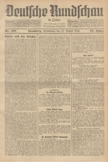 Deutsche Rundschau in Polen : früher Ostdeutsche Rundschau, Bromberger Tageblatt. Jg.52, Nr. 192 (23 August 1928) + dod.