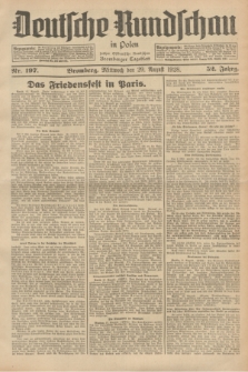 Deutsche Rundschau in Polen : früher Ostdeutsche Rundschau, Bromberger Tageblatt. Jg.52, Nr. 197 (29 August 1928) + dod.