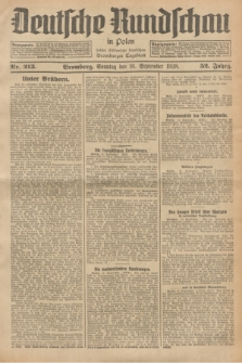 Deutsche Rundschau in Polen : früher Ostdeutsche Rundschau, Bromberger Tageblatt. Jg.52, Nr. 213 (16 September 1928) + dod.