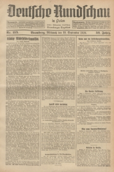 Deutsche Rundschau in Polen : früher Ostdeutsche Rundschau, Bromberger Tageblatt. Jg.52, Nr. 215 (19 September 1928) + dod.