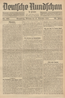 Deutsche Rundschau in Polen : früher Ostdeutsche Rundschau, Bromberger Tageblatt. Jg.52, Nr. 221 (26 September 1928) + dod.