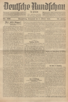 Deutsche Rundschau in Polen : früher Ostdeutsche Rundschau, Bromberger Tageblatt. Jg.52, Nr. 230 (6 Oktober 1928) + dod.