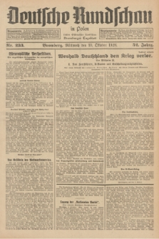 Deutsche Rundschau in Polen : früher Ostdeutsche Rundschau, Bromberger Tageblatt. Jg.52, Nr. 233 (10 Oktober 1928) + dod.