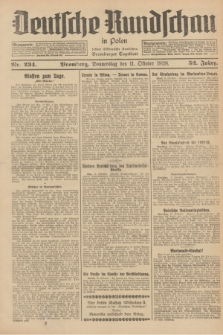 Deutsche Rundschau in Polen : früher Ostdeutsche Rundschau, Bromberger Tageblatt. Jg.52, Nr. 234 (11 Oktober 1928) + dod.