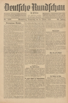 Deutsche Rundschau in Polen : früher Ostdeutsche Rundschau, Bromberger Tageblatt. Jg.52, Nr. 240 (18 Oktober 1928) + dod.