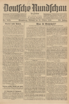 Deutsche Rundschau in Polen : früher Ostdeutsche Rundschau, Bromberger Tageblatt. Jg.52, Nr. 245 (24 Oktober 1928) + dod.