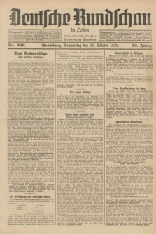 Deutsche Rundschau in Polen : früher Ostdeutsche Rundschau, Bromberger Tageblatt. Jg.52, Nr. 246 (25 Oktober 1928) + dod.