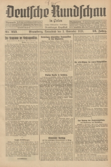 Deutsche Rundschau in Polen : früher Ostdeutsche Rundschau, Bromberger Tageblatt. Jg.52, Nr. 253 (3 November 1928) + dod.