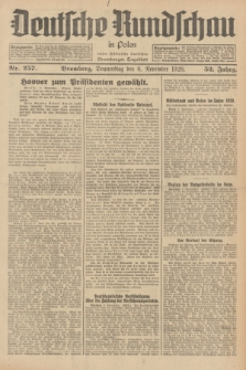 Deutsche Rundschau in Polen : früher Ostdeutsche Rundschau, Bromberger Tageblatt. Jg.52, Nr. 257 (8 November 1928) + dod.