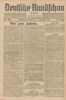 Deutsche Rundschau in Polen : früher Ostdeutsche Rundschau, Bromberger Tageblatt. Jg.52, Nr. 260 (11 November 1928) + dod.