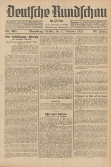 Deutsche Rundschau in Polen : früher Ostdeutsche Rundschau, Bromberger Tageblatt. Jg.52, Nr. 261 (13 November 1928) + dod.