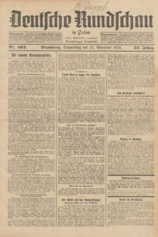 Deutsche Rundschau in Polen : früher Ostdeutsche Rundschau, Bromberger Tageblatt. Jg.52, Nr. 263 (15 November 1928) + dod.