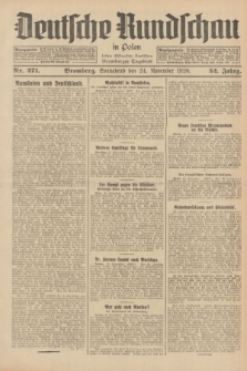 Deutsche Rundschau in Polen : früher Ostdeutsche Rundschau, Bromberger Tageblatt. Jg.52, Nr. 271 (24 November 1928) + dod.