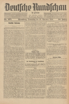 Deutsche Rundschau in Polen : früher Ostdeutsche Rundschau, Bromberger Tageblatt. Jg.52, Nr. 275 (29 November 1928) + dod.