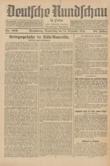 Deutsche Rundschau in Polen : früher Ostdeutsche Rundschau, Bromberger Tageblatt. Jg.52, Nr. 286 (13 Dezember 1928) + dod.