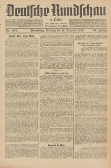 Deutsche Rundschau in Polen : früher Ostdeutsche Rundschau, Bromberger Tageblatt. Jg.52, Nr. 291 (19 Dezember 1928) + dod.