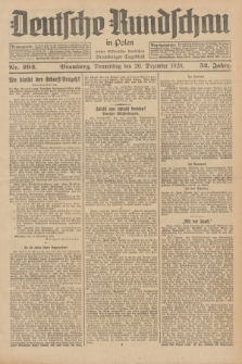 Deutsche Rundschau in Polen : früher Ostdeutsche Rundschau, Bromberger Tageblatt. Jg.52, Nr. 292 (20 Dezember 1928) + dod.
