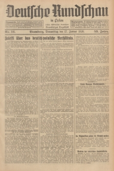 Deutsche Rundschau in Polen : früher Ostdeutsche Rundschau, Bromberger Tageblatt. Jg.53, Nr. 14 (17 Januar 1929) + dod.