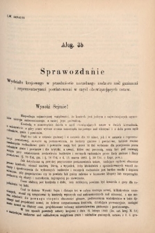 [Kadencja VI, sesja V, al. 38] Alegata do Sprawozdań Stenograficznych z Piątej Sesyi Szóstego Peryodu Sejmu Krajowego Królestwa Galicyi i Lodomeryi wraz z Wielkiem Księstwem Krakowskiem z roku 1894. Alegat 38