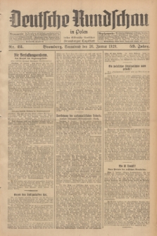 Deutsche Rundschau in Polen : früher Ostdeutsche Rundschau, Bromberger Tageblatt. Jg.53, Nr. 22 (26 Januar 1929) + dod.