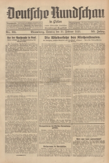 Deutsche Rundschau in Polen : früher Ostdeutsche Rundschau, Bromberger Tageblatt. Jg.53, Nr. 34 (10 Februar 1929) + dod.