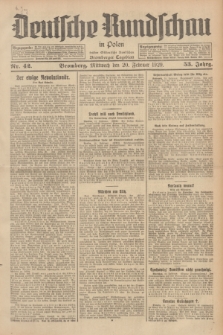 Deutsche Rundschau in Polen : früher Ostdeutsche Rundschau, Bromberger Tageblatt. Jg.53, Nr. 42 (20 Februar 1929) + dod.