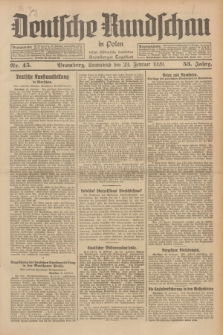 Deutsche Rundschau in Polen : früher Ostdeutsche Rundschau, Bromberger Tageblatt. Jg.53, Nr. 45 (23 Februar 1929) + dod.