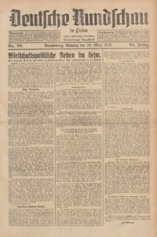 Deutsche Rundschau in Polen : früher Ostdeutsche Rundschau, Bromberger Tageblatt. Jg.53, Nr. 70 (24 März 1929) + dod.