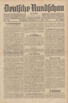 Deutsche Rundschau in Polen : früher Ostdeutsche Rundschau, Bromberger Tageblatt. Jg.53, Nr. 88 (17 April 1929) + dod.
