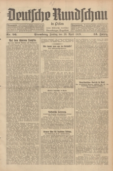 Deutsche Rundschau in Polen : früher Ostdeutsche Rundschau, Bromberger Tageblatt. Jg.53, Nr. 96 (26 April 1929) + dod.