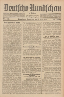 Deutsche Rundschau in Polen : früher Ostdeutsche Rundschau, Bromberger Tageblatt. Jg.53, Nr. 111 (16 Mai 1929) + dod.