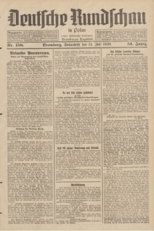 Deutsche Rundschau in Polen : früher Ostdeutsche Rundschau, Bromberger Tageblatt. Jg.53, Nr. 158 (13 Juli 1929) + dod.