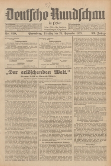 Deutsche Rundschau in Polen : früher Ostdeutsche Rundschau, Bromberger Tageblatt. Jg.53, Nr. 219 (24 September 1929) + dod.