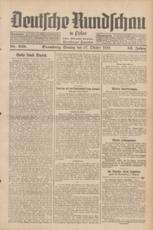 Deutsche Rundschau in Polen : früher Ostdeutsche Rundschau, Bromberger Tageblatt. Jg.53, Nr. 248 (27 Oktober 1929) + dod.