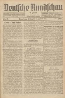 Deutsche Rundschau in Polen : früher Ostdeutsche Rundschau, Bromberger Tageblatt. Jg.54, Nr. 2 (3 Januar 1930) + dod.