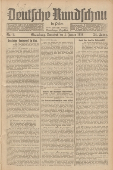 Deutsche Rundschau in Polen : früher Ostdeutsche Rundschau, Bromberger Tageblatt. Jg.54, Nr. 3 (4 Januar 1930) + dod.