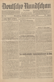 Deutsche Rundschau in Polen : früher Ostdeutsche Rundschau, Bromberger Tageblatt. Jg.54, Nr. 5 (8 Januar 1930) + dod.